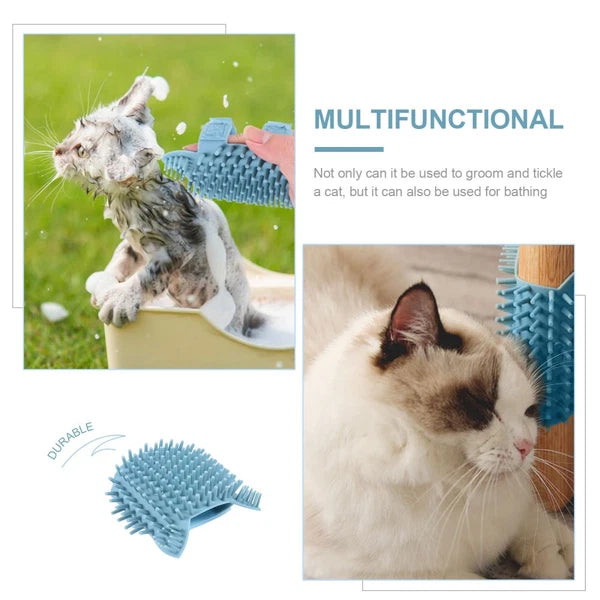 Cat Scratcher Silicone Massage Brush Bridegroom Massager for Cats Soft