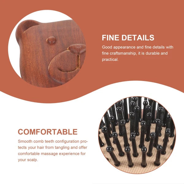 Bear Massage Comb Hair Brush Scalp Head Scratcher Massager Combs