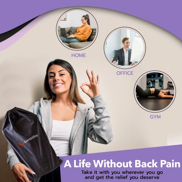 Back Stretcher Kit Cushion Pad, Massage Ball Resistance Band and Drawstring Bag