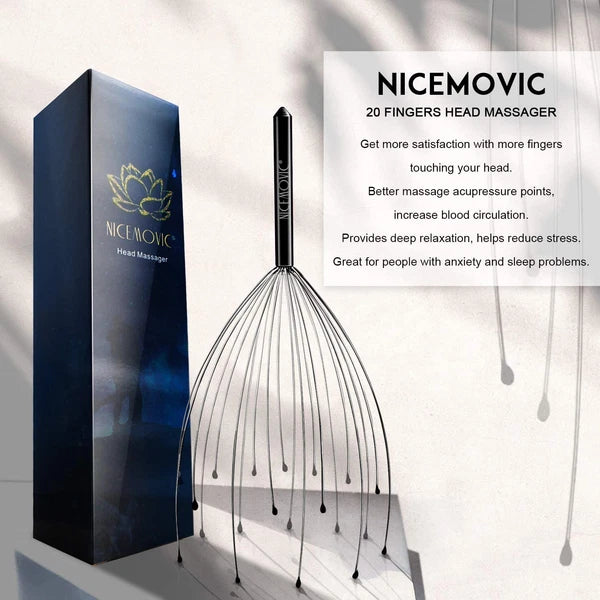 2 Pack Head Scalp Massager Gifts for Women Men, Stocking Stuffers White Elephant