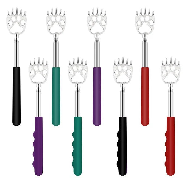 8 Pack Telescoping Back Scratcher Bear Claw Back Scratcher with Rubber Handle