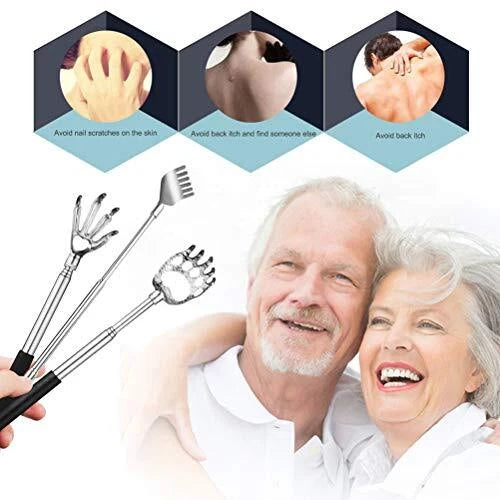 6Pack Telescoping Back Scratcher Extendable Metal Back Scratcher for Itch Relief