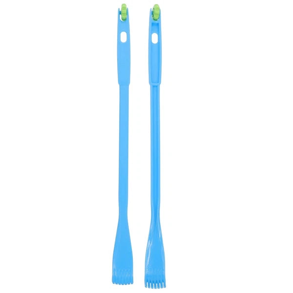 2 Pcs Itch Rake Massager Man Telescopic Back Scratcher Hand Tools Long