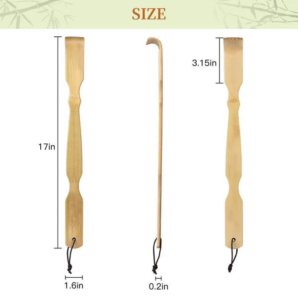 Bamboo Back Scratcher,100% Natural Bamboo Back Scratchers for Itching Relief