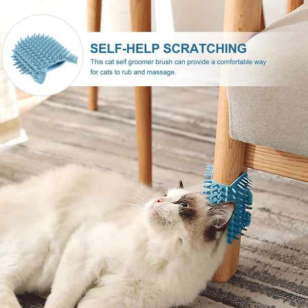 Cat Scratcher Silicone Massage Brush Bridegroom Massager for Cats Soft