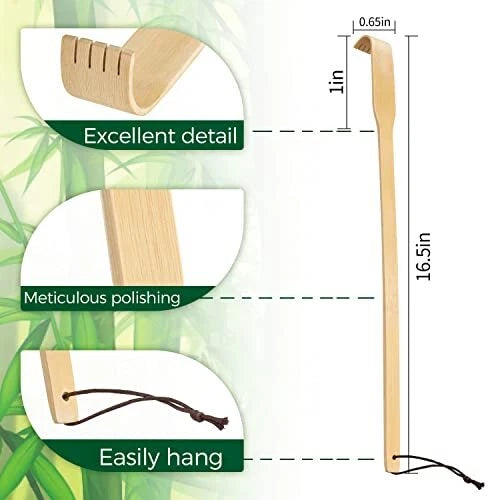 12 Pack Long Bamboo Wood Back Scratcher Provide Instant Relief from Itching
