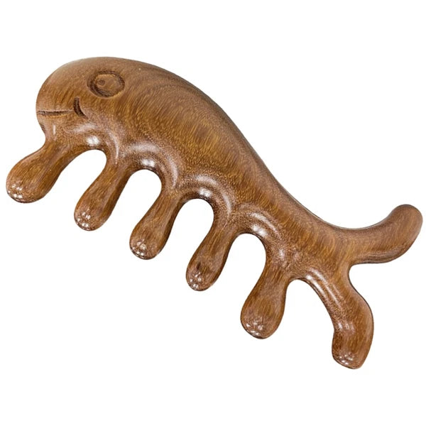 Ebony Massage Comb Man Miss Hair Massager Scalp Brush Medicated Scratcher