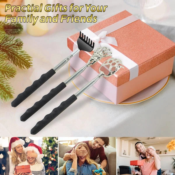 Back Scratcher 3 Pack Different Design Stainless Telescopic Back Scratchers with