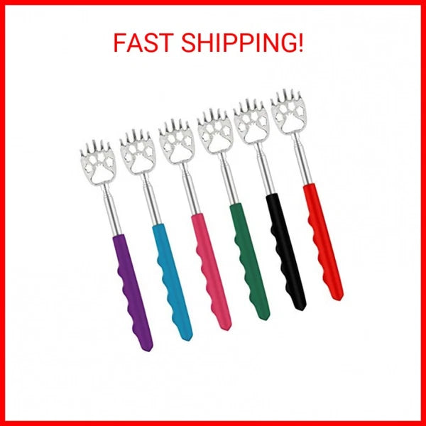 6 Pack Telescoping Back Scratcher - Bear Claw Back Scratchers - Portable Extenda