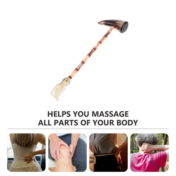 Itchy Horns Back and Neck Massager Scratcher Hand Ox Body Hammer