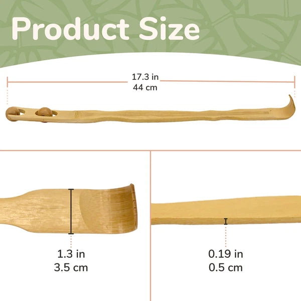 3 Pieces 17 Inch Backscratcher Smooth Ball Roller Massage Handle Plus Travel ...