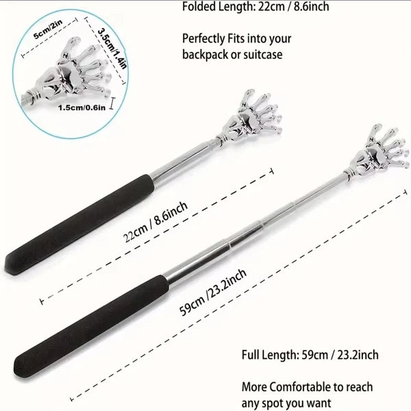 Back Scratcher Portable Extendable Stainless Steel Telescoping Back Scratcher