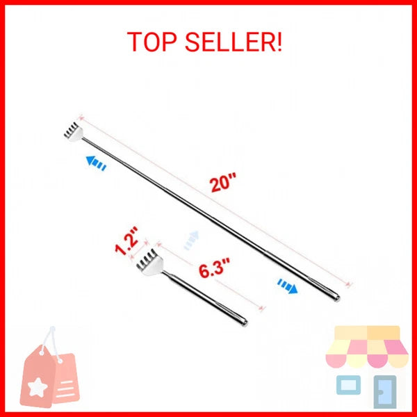 Claw Back Scratcher Extendable, Metal Portable Telescopic Backscratchers 8 Pack