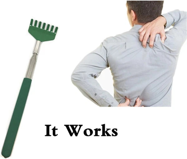 4X Large and Compact Extendable Stainless Steel Telescoping Back Scratcher with