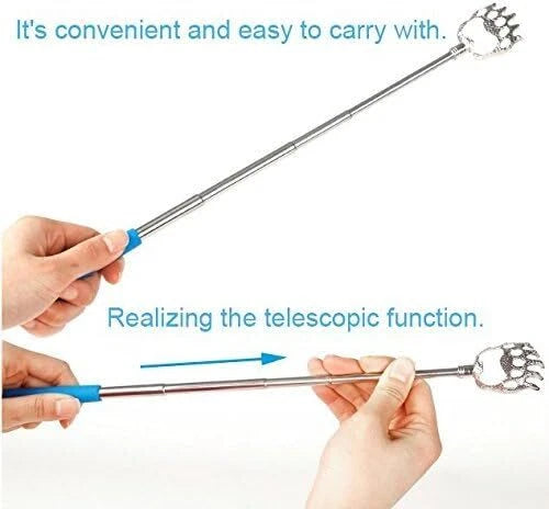 4pcs Telescoping Back Scratcher, Portable Extendable Telescopic Bear Claws Metal