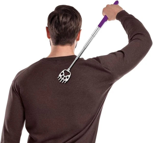 6 Pack Telescoping Bear Claw Back Scratchers - Multi-Color Portable Relief