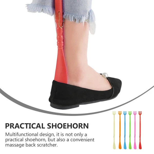 6 Pcs Massage Shoes Wearing Helper Seniors Shoehorn Miss Man Scratcher