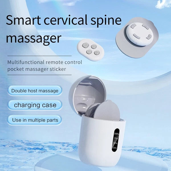 Smart Cervical Spine Massager with Remote 15min Timer 450mAh Rechargeable