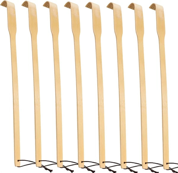 Renook 8 Pack Wooden Bamboo Back Scratcher, 16.5 Inch Long Handle Back...