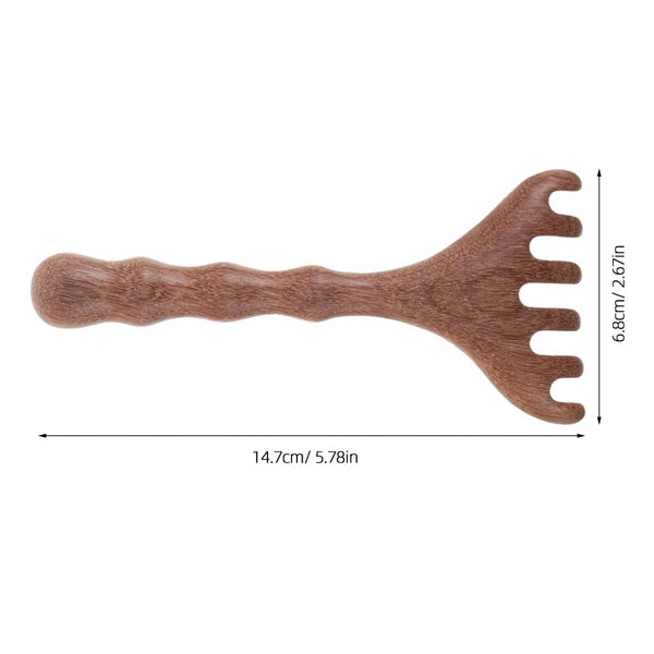 8 pcs Head Massager Scalp Wooden Portable Head Scratcher Massager Wood Combs