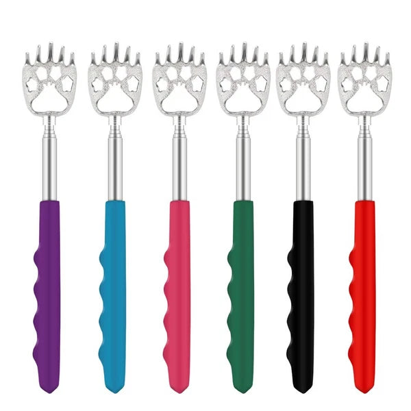 6 Pack Telescoping Back Scratcher - Bear Claw - Portable Extendable Backscr