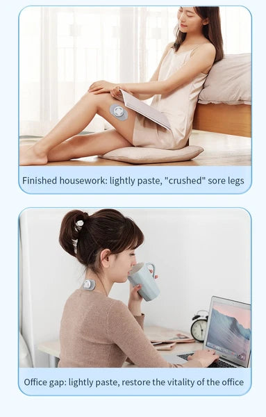 Smart Cervical Spine Massager with Remote 15min Timer 450mAh Rechargeable