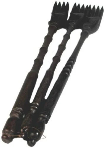 Fair Trade Hand Carved And Painted Balinese Wooden Back Scratcher 44Cm Massager