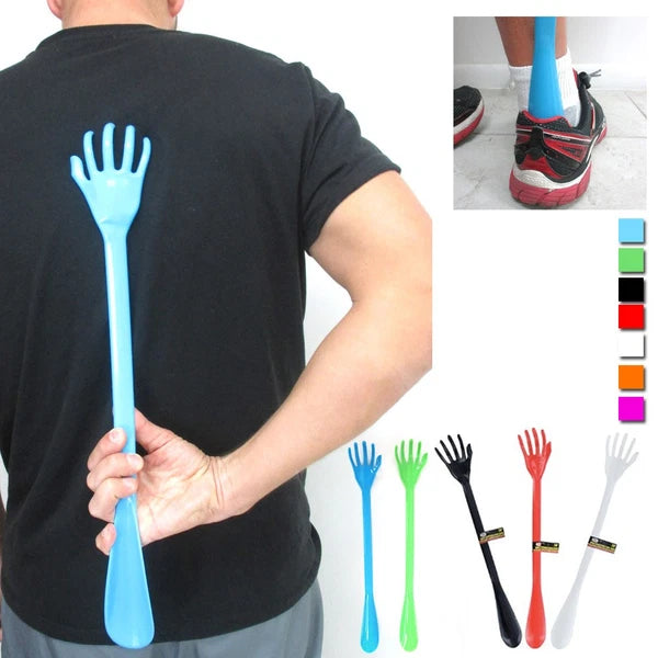 Pair Back Scratcher Shoe Horn 20" Plastic Body Hand Massager Shoes Fresh