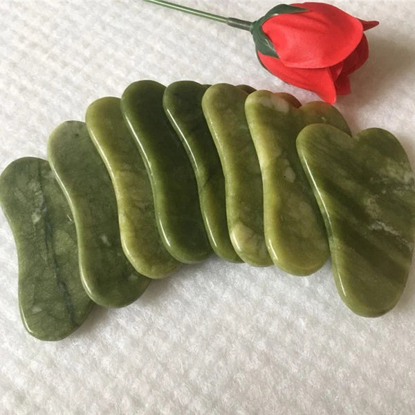 Natural Jade Gua Sha Board Facial Body Massage Chinese Medicine Scraping Tool