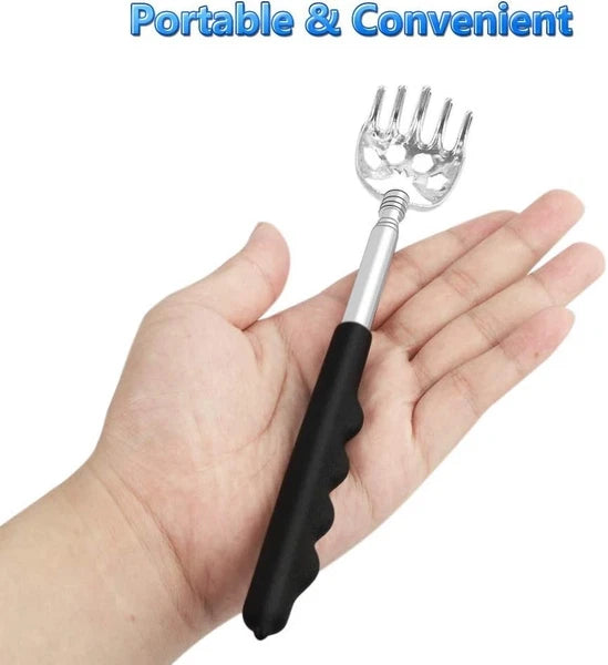 6 Pack Telescoping Bear Claw Back Scratchers - Multi-Color Portable Relief