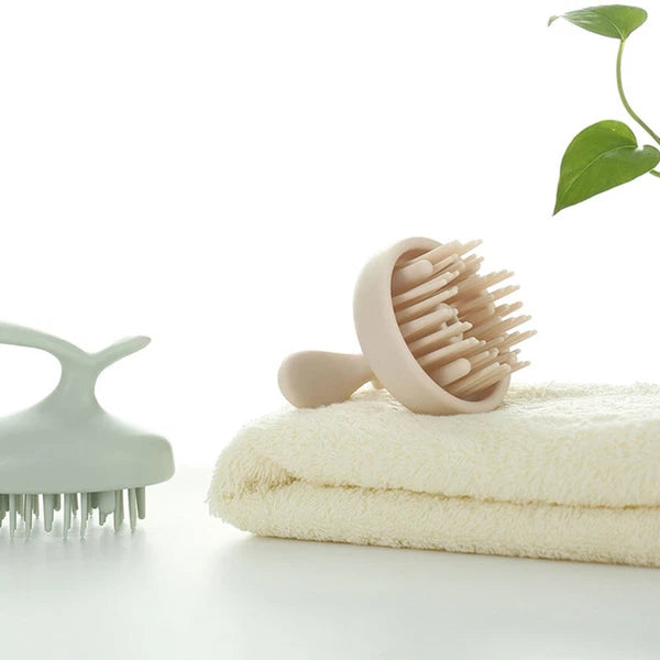 2pcs shower brush head scratcher massager brain massager helmet hair massager-