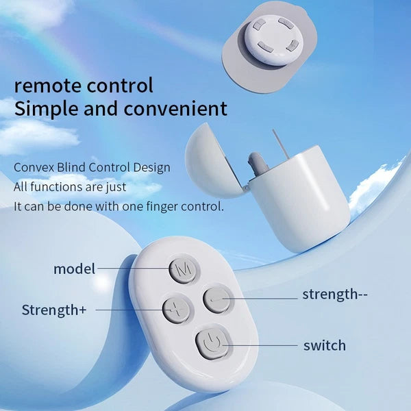 Smart Cervical Spine Massager with Remote 15min Timer 450mAh Rechargeable