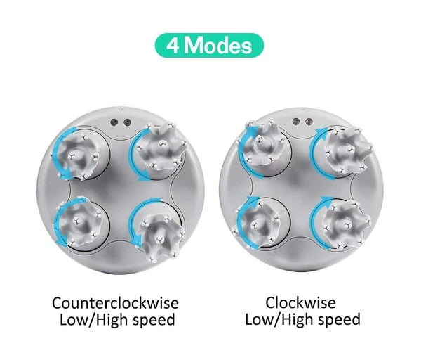 LATME Scalp Massager with 4 Replacement Massage Heads Portable Head Scratcher...