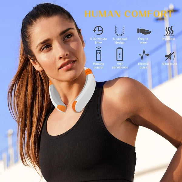 Cordless Neck Massager,Heated NeckMassage with 9 Modes 50 Levels,Portable Deep