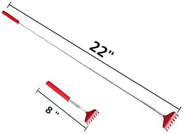 4X Large and Compact Extendable Stainless Steel Telescoping Back Scratcher with