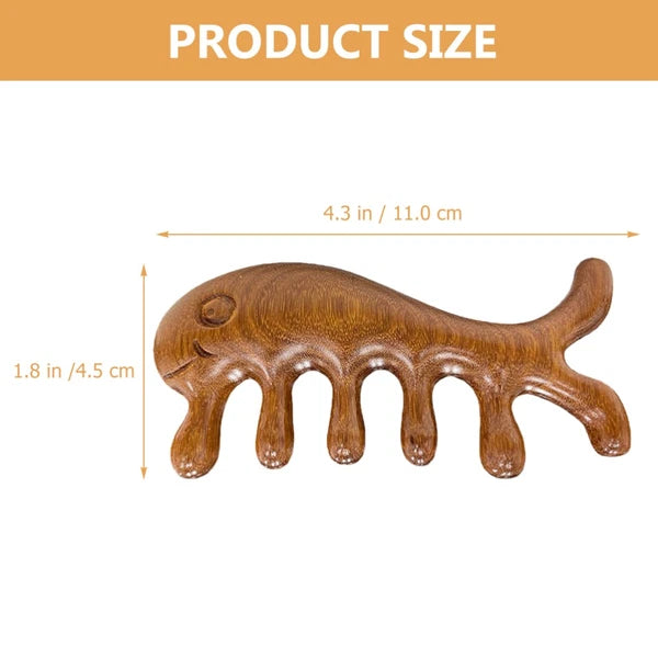 Ebony Massage Comb Man Miss Hair Massager Scalp Brush Medicated Scratcher