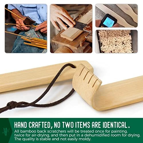 12 Pack Long Bamboo Wood Back Scratcher Provide Instant Relief from Itching