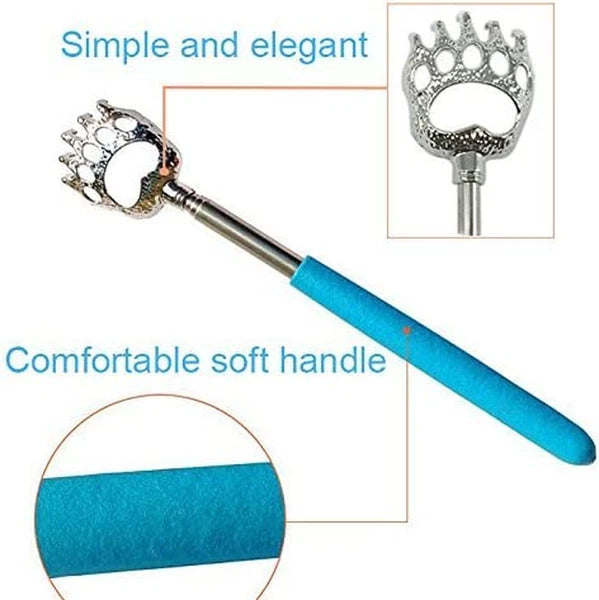 4pcs Telescoping Back Scratcher, Portable Extendable Telescopic Bear Claws Metal