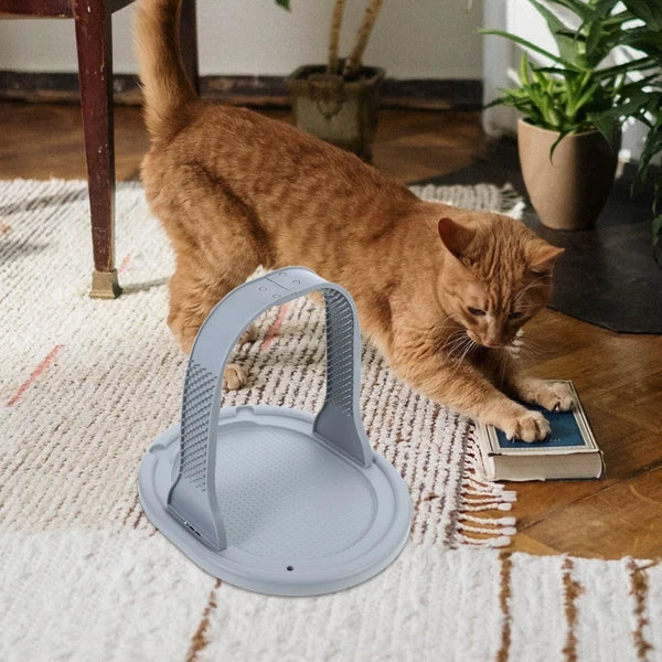 Arched Wool Rubbing Device Cat Groom Back Scratcher Massage Board