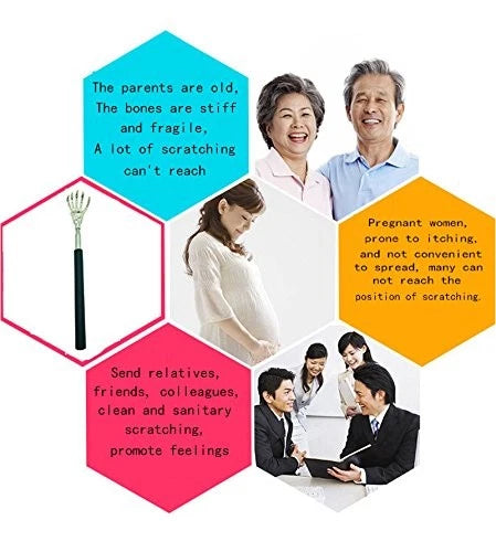 1-Pack Skeleton Hand Back Scratcher Portable Extendable Telescopic Ghost 1 PC