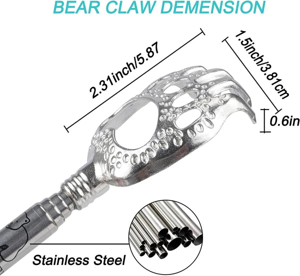 Bear Claw Extendable Back Scratcher for Men Women, Stocking Stuffers for Adults