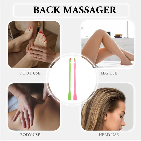 2 Pcs Itch Rake Massager Man Telescopic Back Scratcher Hand Long