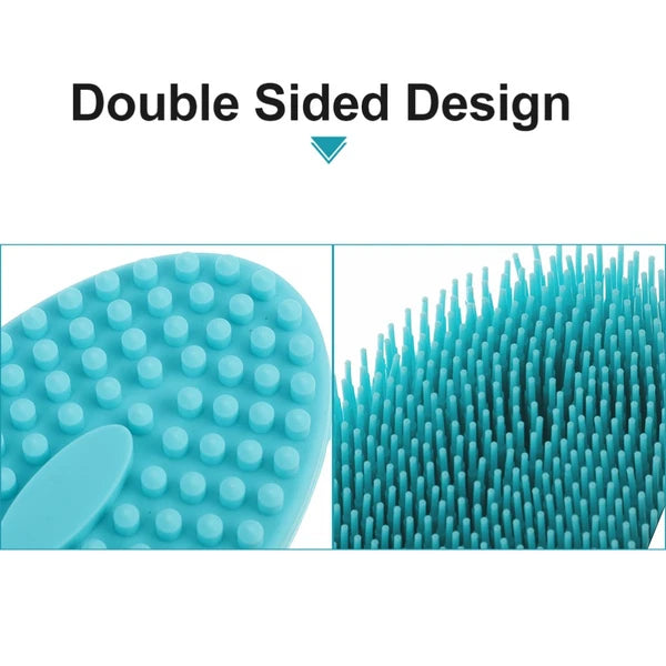 3pcs Baby Shampoo Brush Head Hair Scratcher Massager Silicone Bath Scrubber