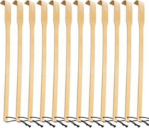 12 Pack Long Bamboo Wood Back Scratcher Provide Instant Relief from Itching