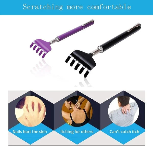 Elegant Portable Back Scratcher - Stainless Steel, Compact Design for Travel