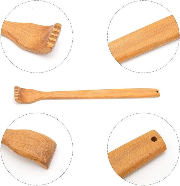 2 Pieces Back Scratcher, Wooden Manual Long Handle Back Scratchers for Men and