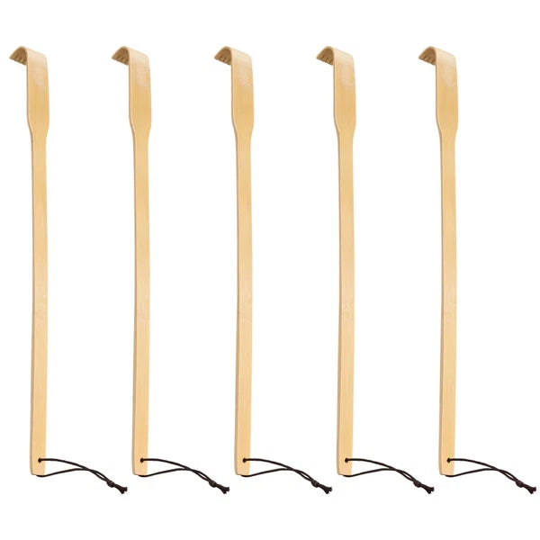 5 Pack Long Bamboo Wood Back Scratcher Provide Instant Relief from Itching