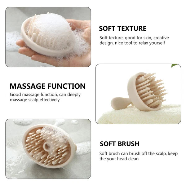 2pcs shower brush head scratcher massager brain massager helmet hair massager-