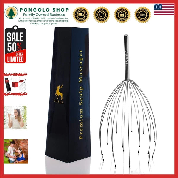 Adjustable Aluminum Head Scratcher - Ideal for Stress Relief & Relaxation