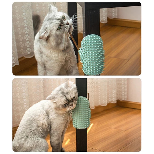 Funny Cat Toy Table Corner Massager Self-cleaning Scratcher Comb